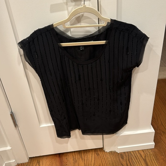 Eileen Fisher stunning beaded silk top with silk lining. - Picture 5 of 8